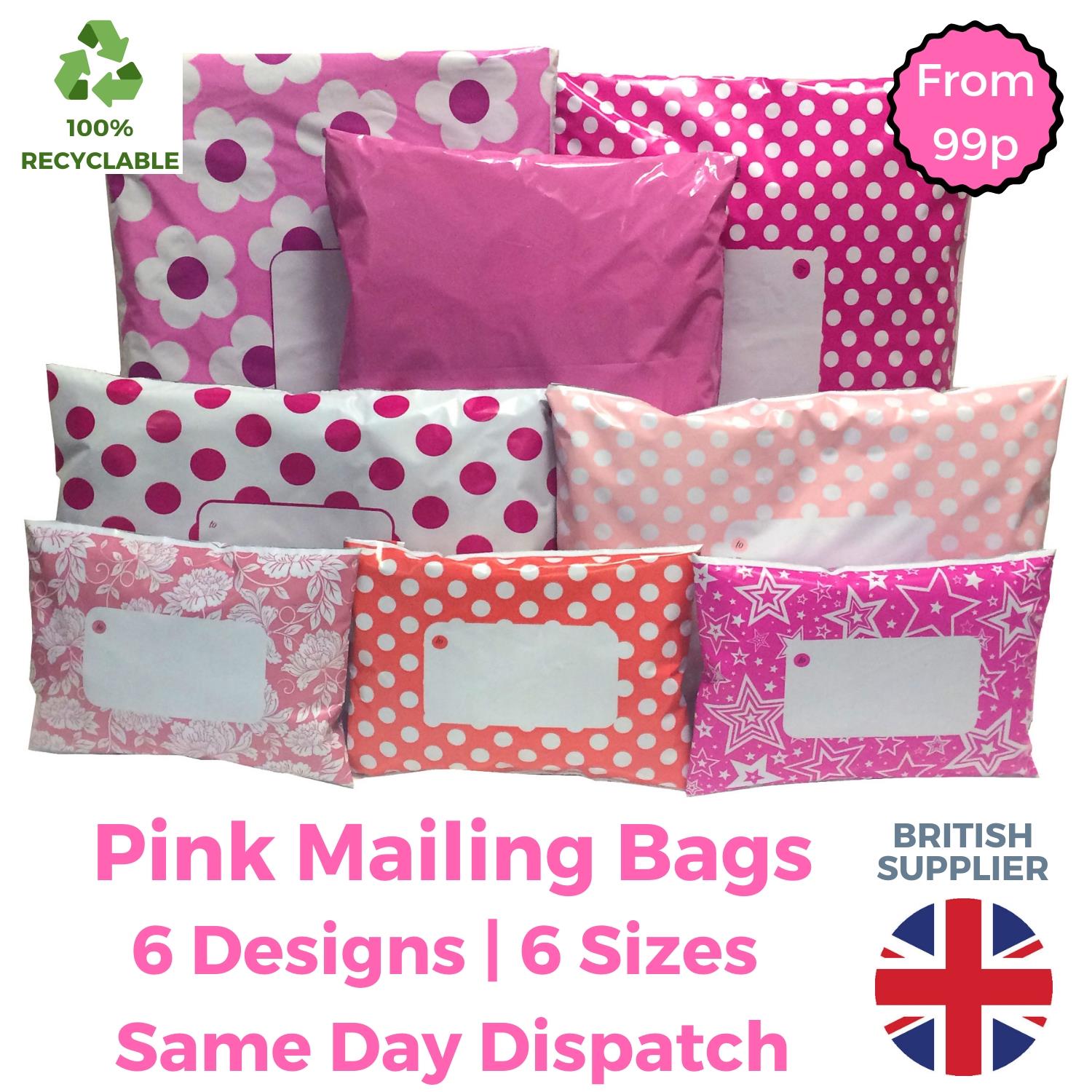 Polka Dots Mailing Bags Size//Colour//Qty