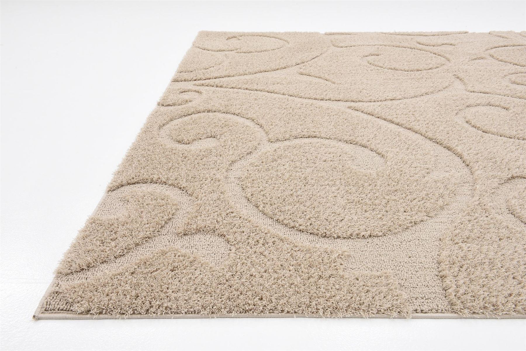 Modern Area Rug Shaggy Small Carved Carpet Plush Style Large Shag