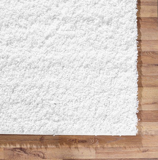 Shaggy Rug White Soft Warm Carpet Modern Rugs Contemporary Plain Fluffy