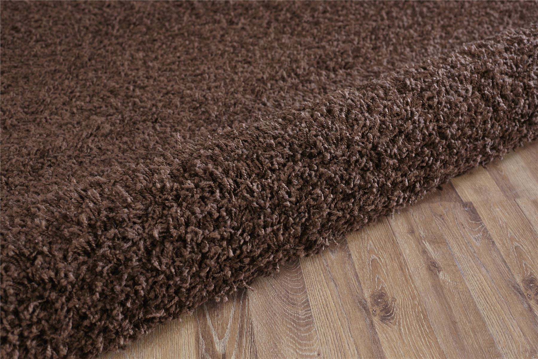 Contemporary Modern Brown Shaggy Rugs Boho Shabby Chic Carpet Various