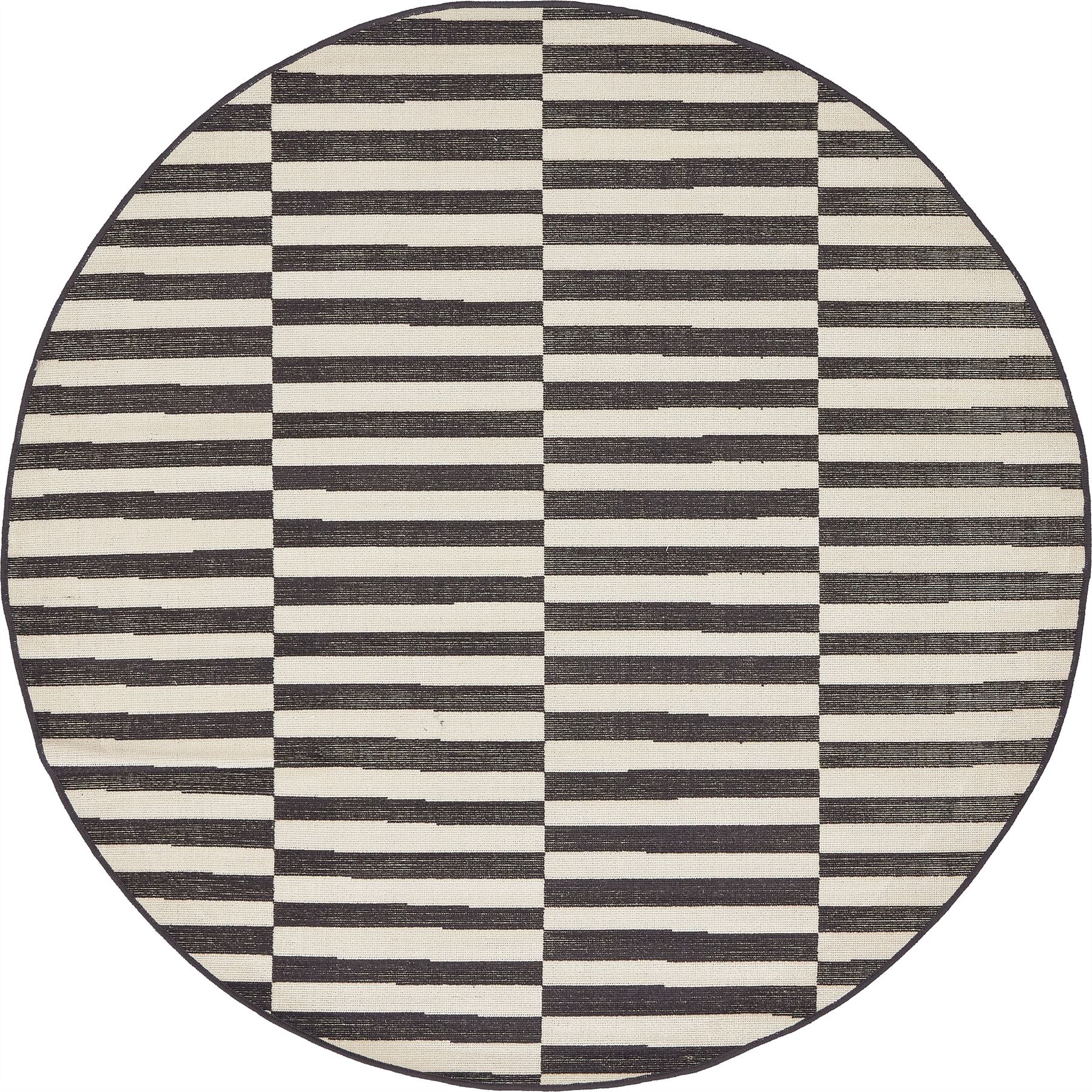 Modern Area Rug Striped Contemporary Round Carpet Design Style