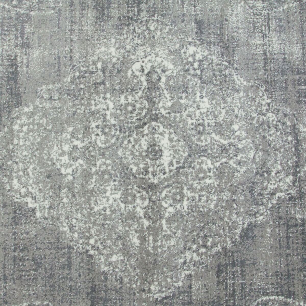 Traditional Vintage Style Persian Rug Design Oriental Faded Grey Area