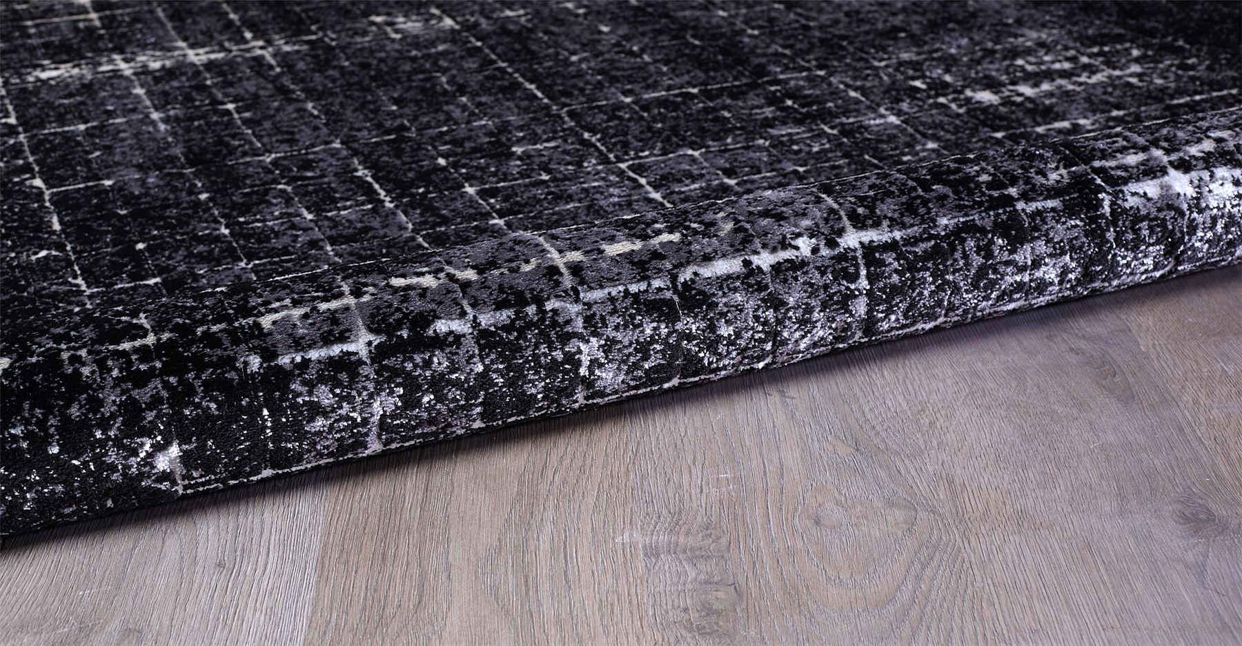 Black Gold Grey Blue Blend Rugs Vintage Geometric Pattern Area Carpet