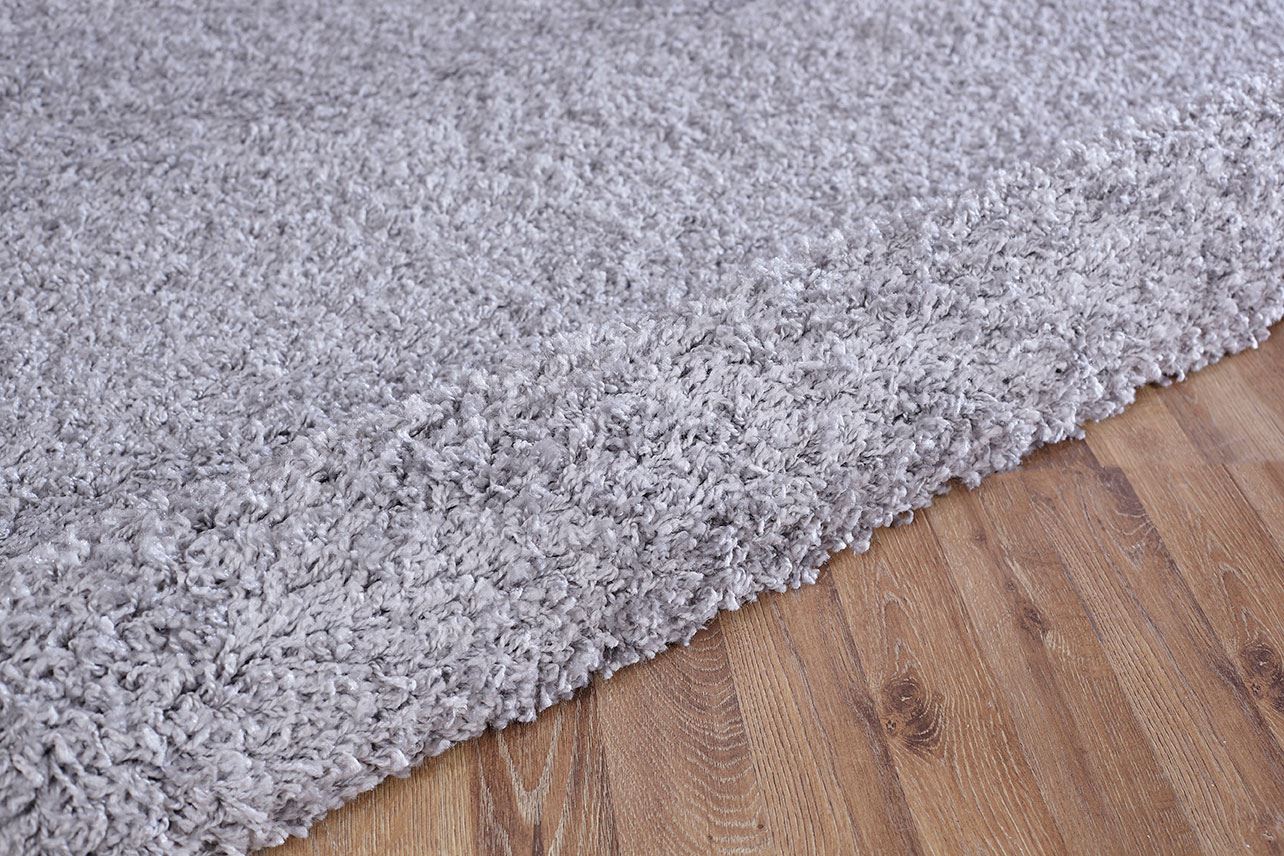 Silver Shaggy Carpet Soft Modern 5cm Pile Thick Contemporary Area Rug