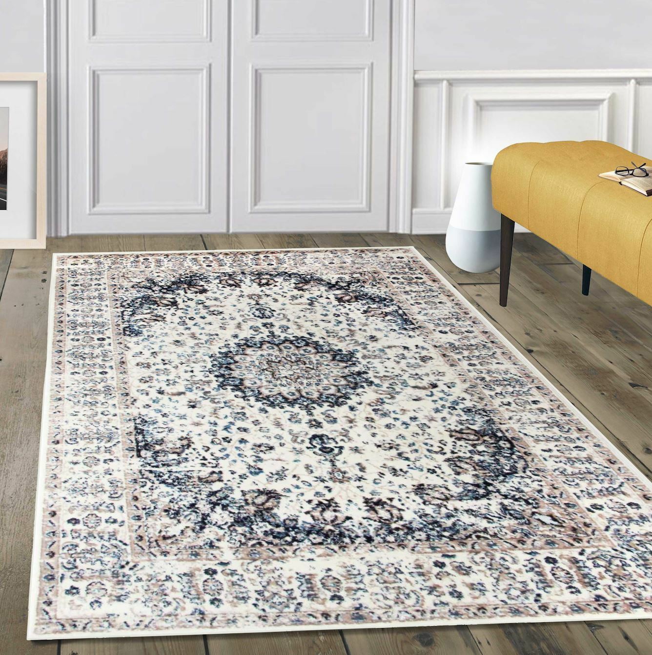 A2Z Large Grey Mix Modern Rugs Vintage Fading Patterns Design Home Decor Runners