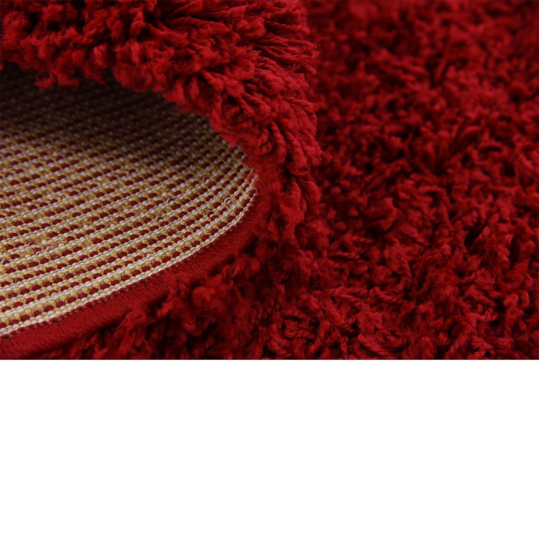 Modern Large Shag Rug Contemporary Small Carpet Red Soft Fluffy Warm