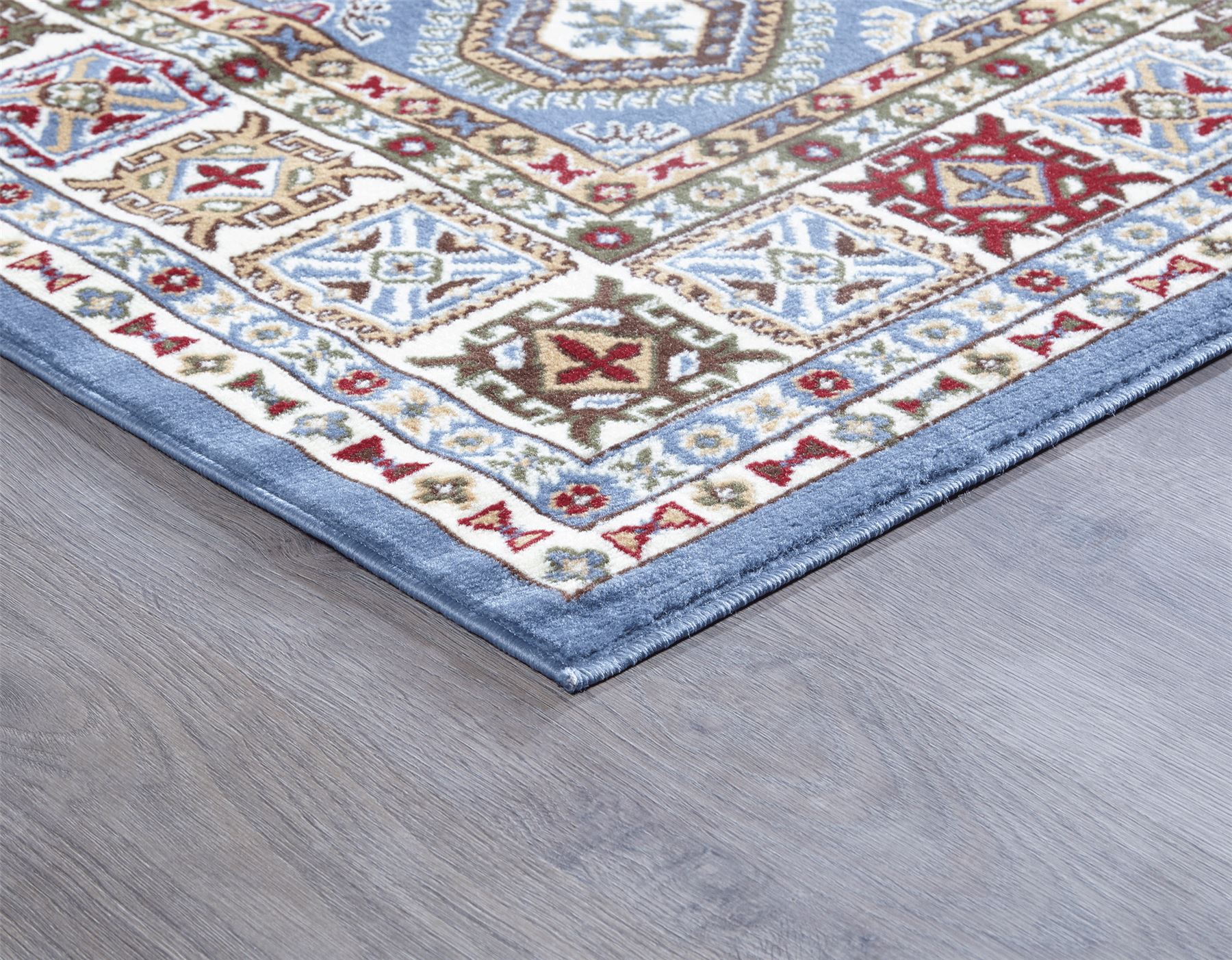 Traditional Persian Design Qashqai Area Rug Geometric Thin Pile