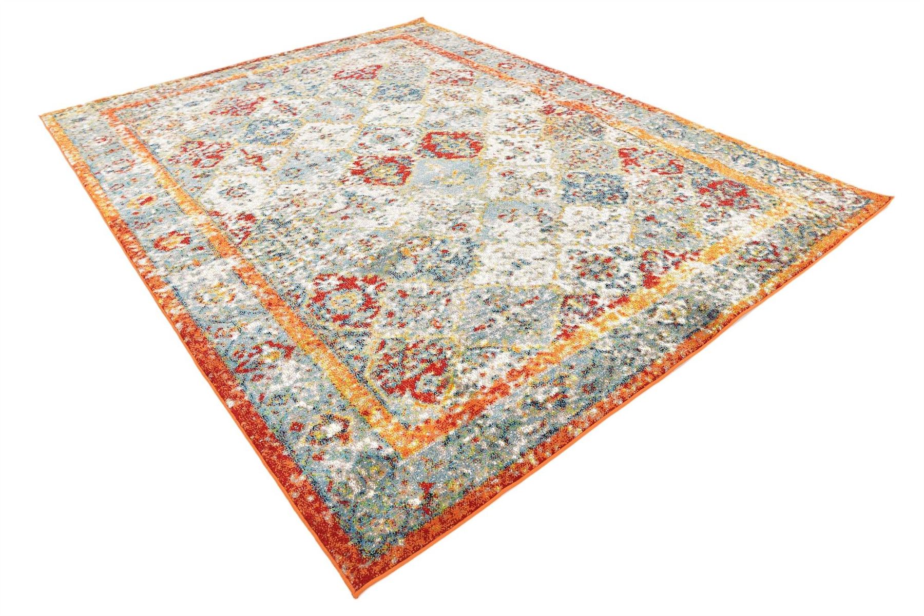 Vintage Faded Cuban Inspired Multi Colored Carved Style Over Dyed Area