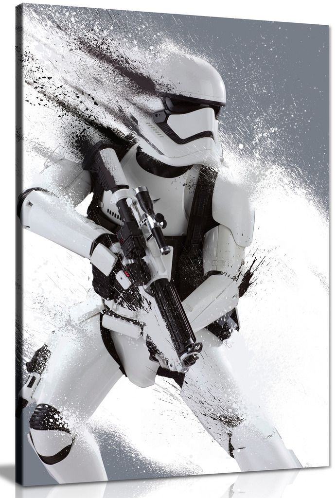 Star Wars Stormtrooper Portrait Black and Whte Canvas Wall Art Picture Print 36x24in Star Wars Stormtrooper Portrait Black and Whte Canvas Wall Art Picture Print 36x24in