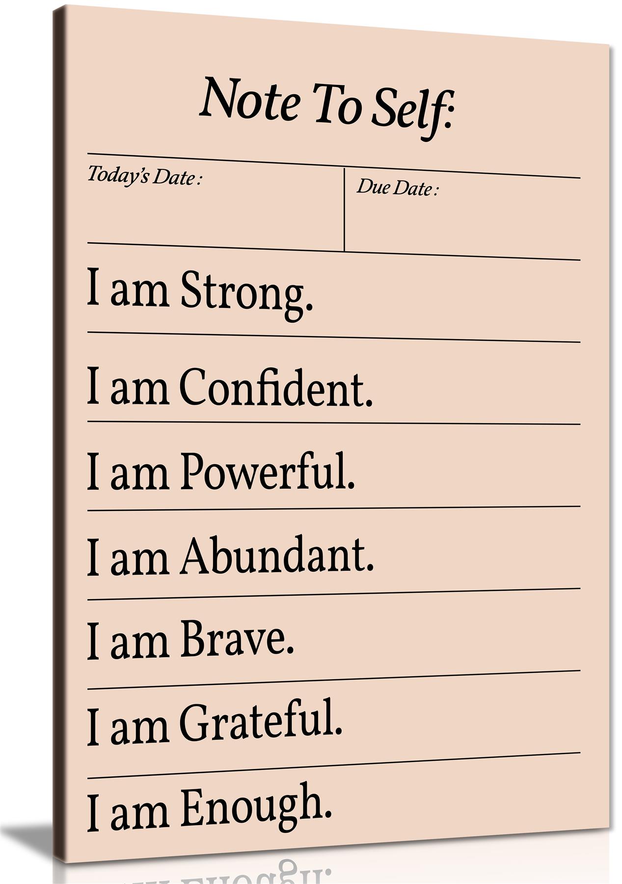 Motivational Quotes Canvas Wall Art for Girls Bedroom Framed Office Decor Women - Picture 6 of 9