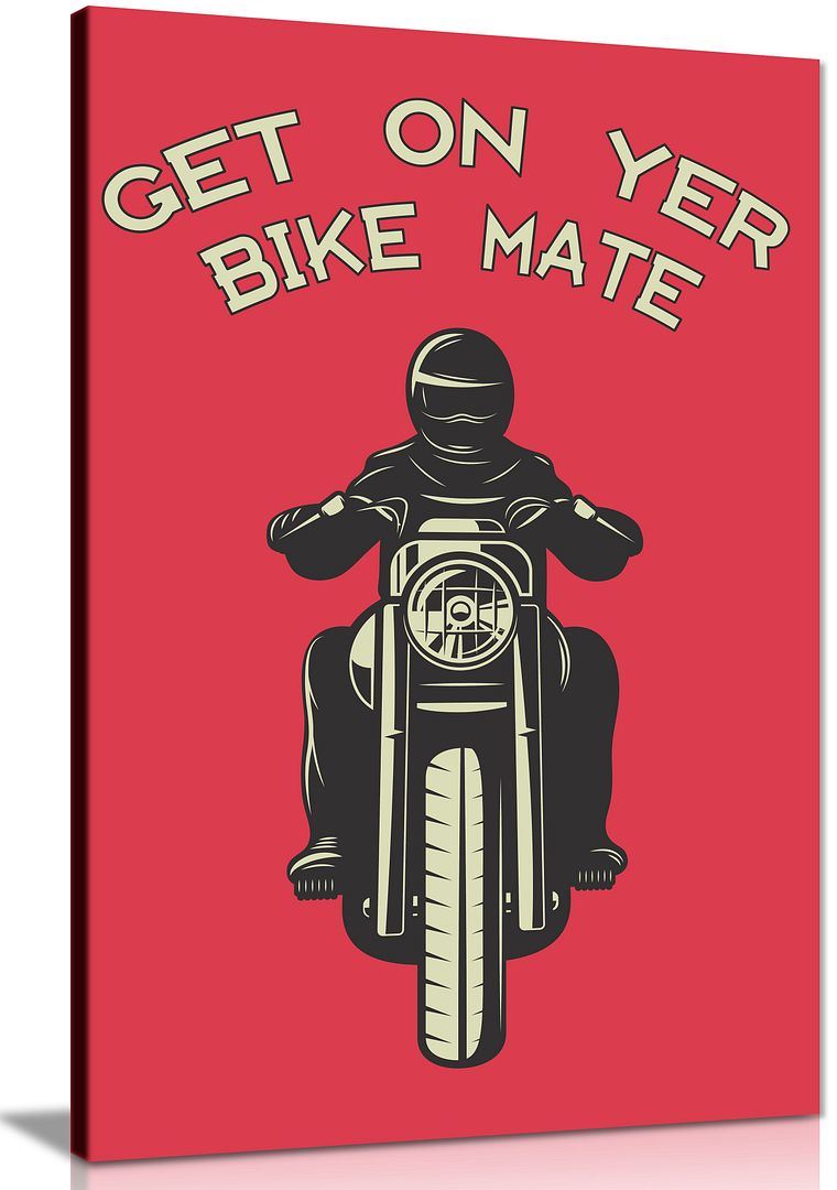 On Your Bike Mate Bikers Motorbike Motorcycle Canvas Wall Art Picture Print - Picture 5 of 6