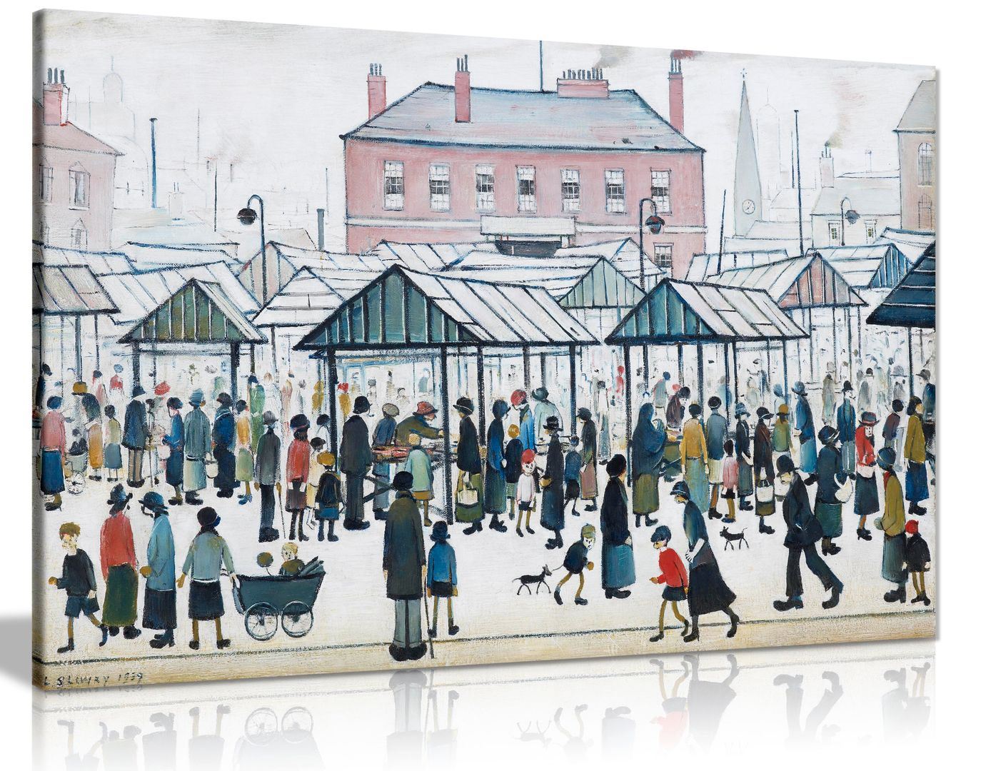 L.S Lowry Collection Painting Canvas Print Wall Art Picture Home Decor - Picture 7 of 11