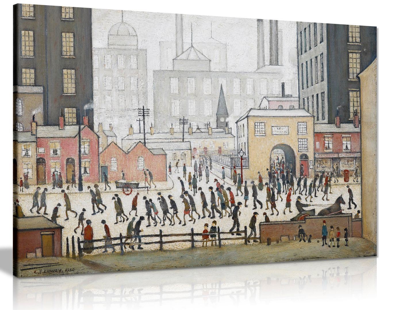L.S Lowry Collection Painting Canvas Print Wall Art Picture Home Decor - Picture 3 of 11