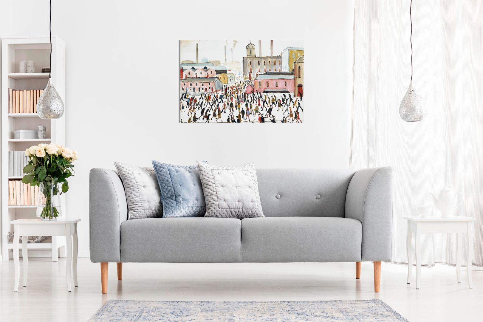 L.S Lowry Collection Painting Canvas Print Wall Art Picture Home Decor - Picture 5 of 11
