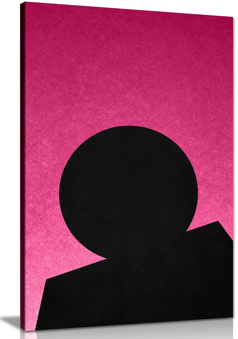 Rosa abstrakte Formen Leinwand Wandbild Bild Druck Wohndeko - Bild 3 von 6