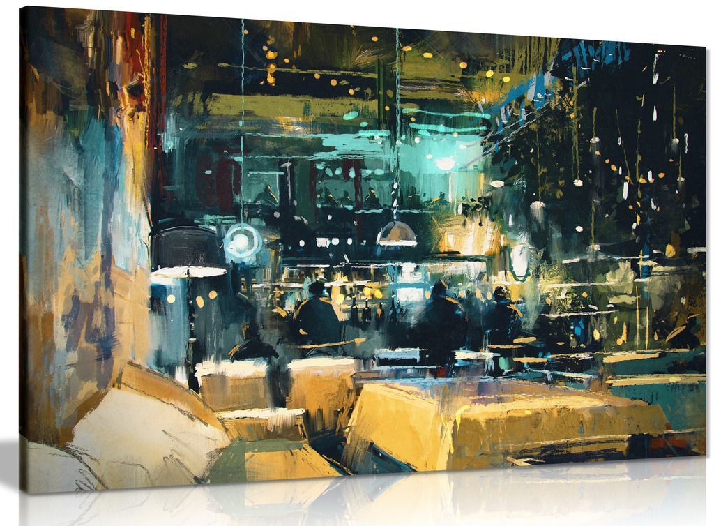 Modern Abstract Contemporary Painting Bar Canvas Picture Print eBay