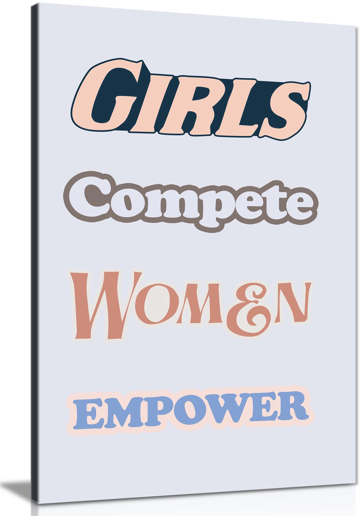 Motivational Quotes Canvas Wall Art for Girls Bedroom Framed Office Decor Women - Picture 9 of 9