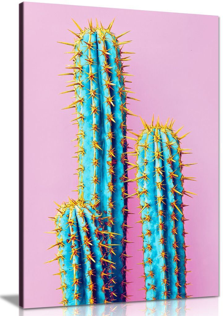 Pink Abstract Contemporary Modern Cactus Canvas Wall Art Picture Print |  eBay.de