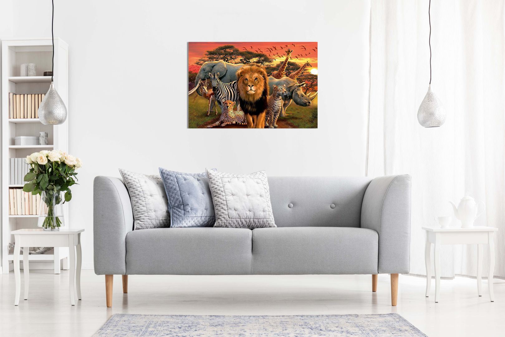 African Wildlife Children Bedroom Canvas Wall Art Picture Print | eBay
