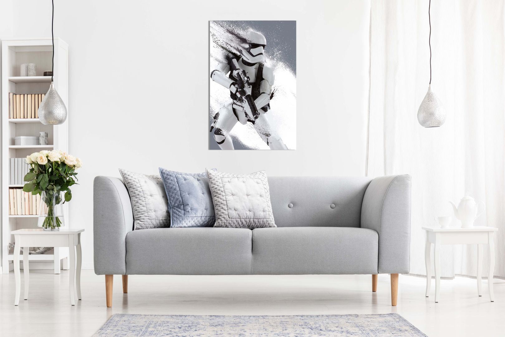 Star Wars Stormtrooper Portrait Black and Whte Canvas Wall Art Picture Print 36x24in Star Wars Stormtrooper Portrait Black and Whte Canvas Wall Art Picture Print 36x24in