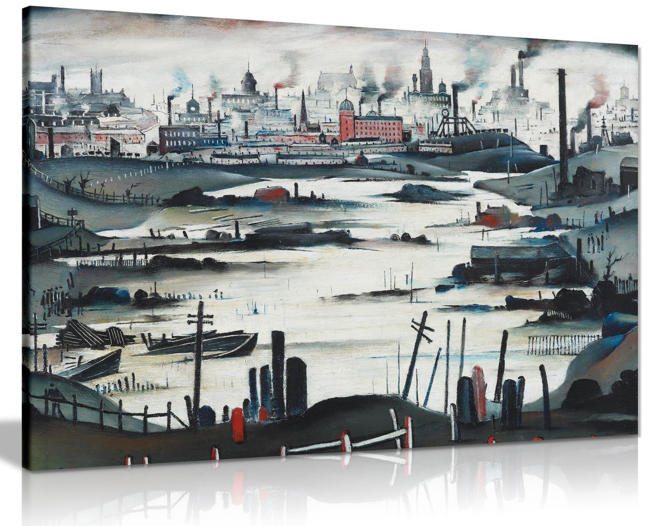 L.S Lowry Collection Painting Canvas Print Wall Art Picture Home Decor - Picture 10 of 11