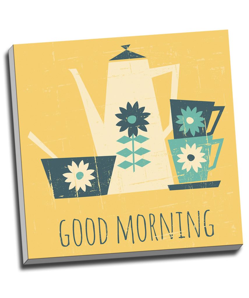 Retro Kitchen Art Good Morning Canvas Art Print 16x16" eBay