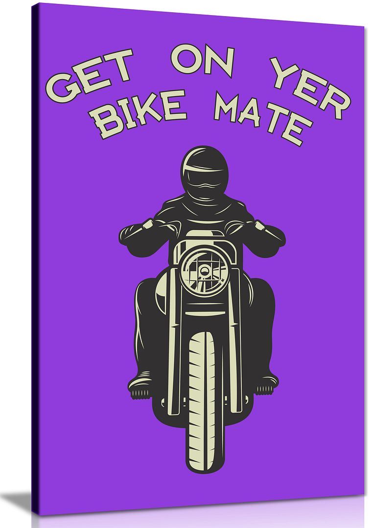 On Your Bike Mate Bikers Motorbike Motorcycle Canvas Wall Art Picture Print - Picture 4 of 6