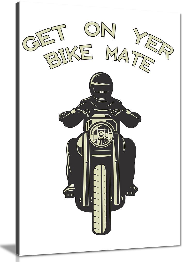 On Your Bike Mate Bikers Motorbike Motorcycle Canvas Wall Art Picture Print - Picture 6 of 6