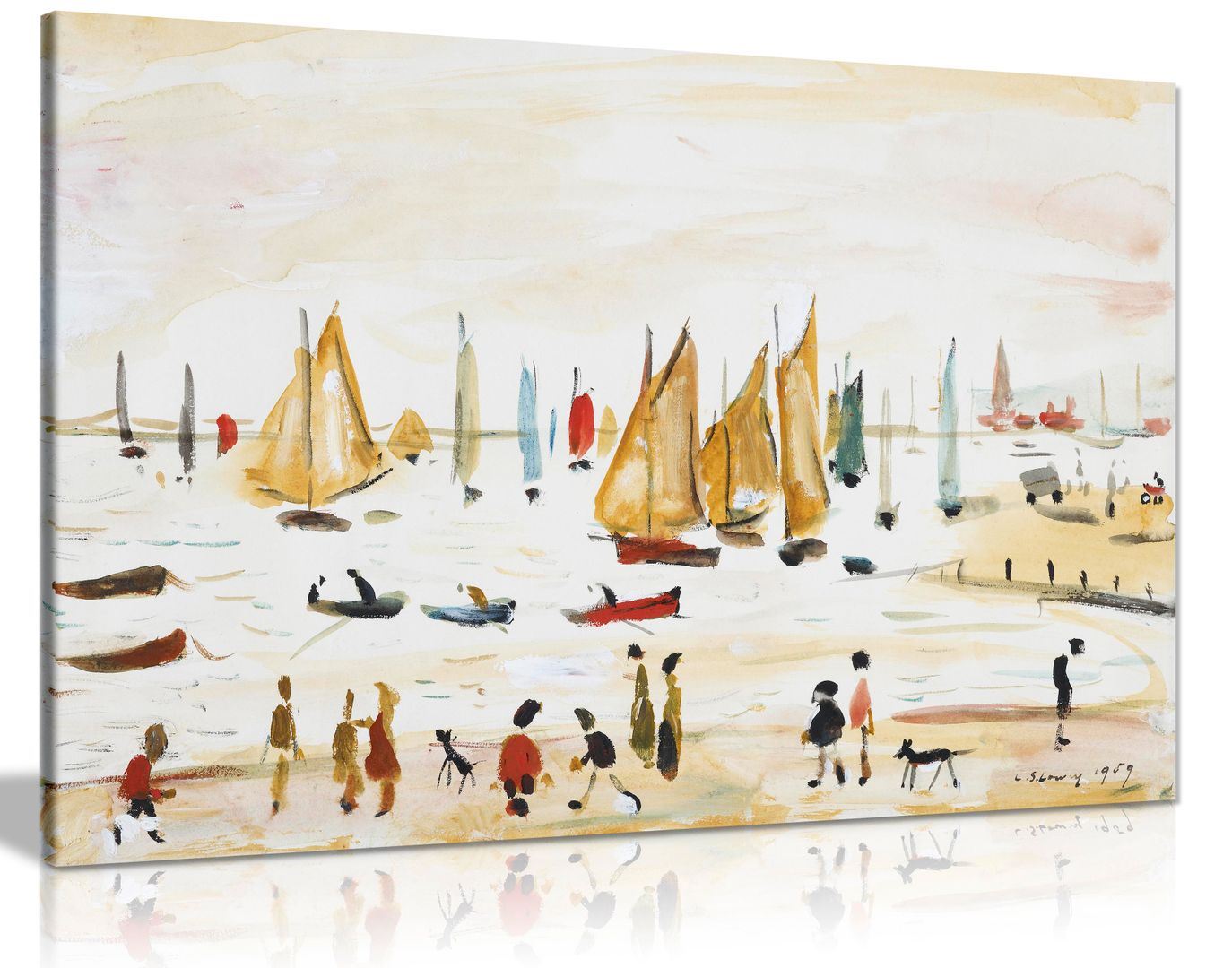 L.S Lowry Collection Painting Canvas Print Wall Art Picture Home Decor - Picture 11 of 11