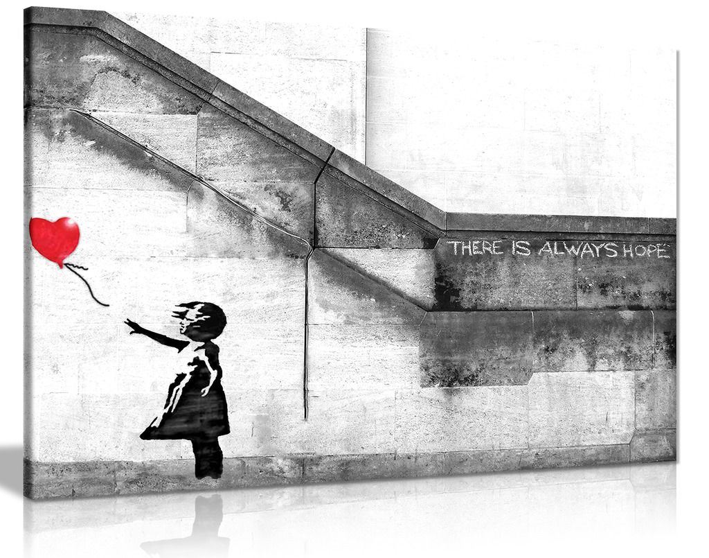 Banksy Balloon Girl Graffiti Canvas Wall Art Picture Print eBay