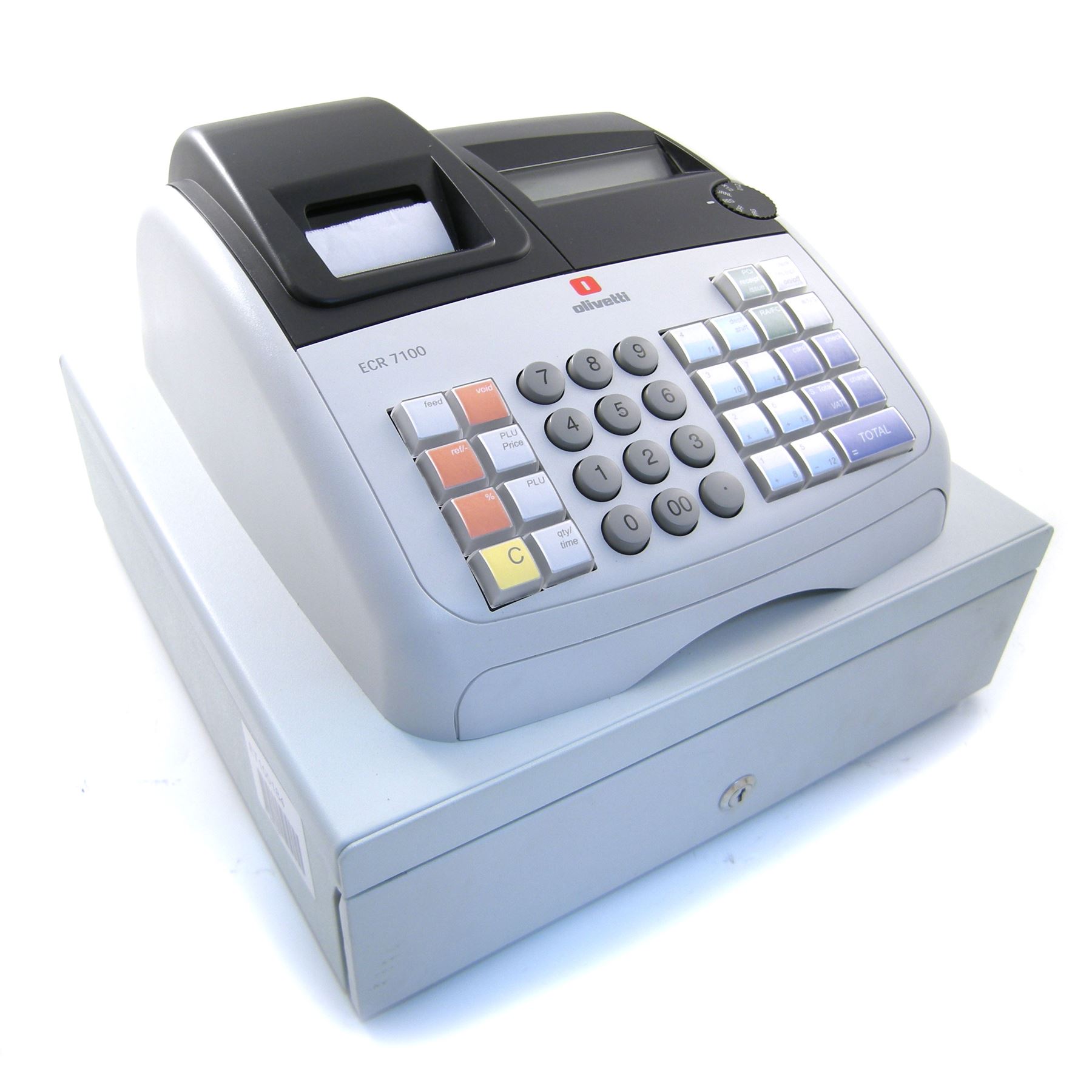 Olivetti ECR 7100 Cash Register (White No Coin Pot / Paper Reel) USED