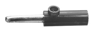 4 mm Bananenstecker mit Hartplastikabdeckung und Schraubklemmen schwarz - Bild 1 von 2