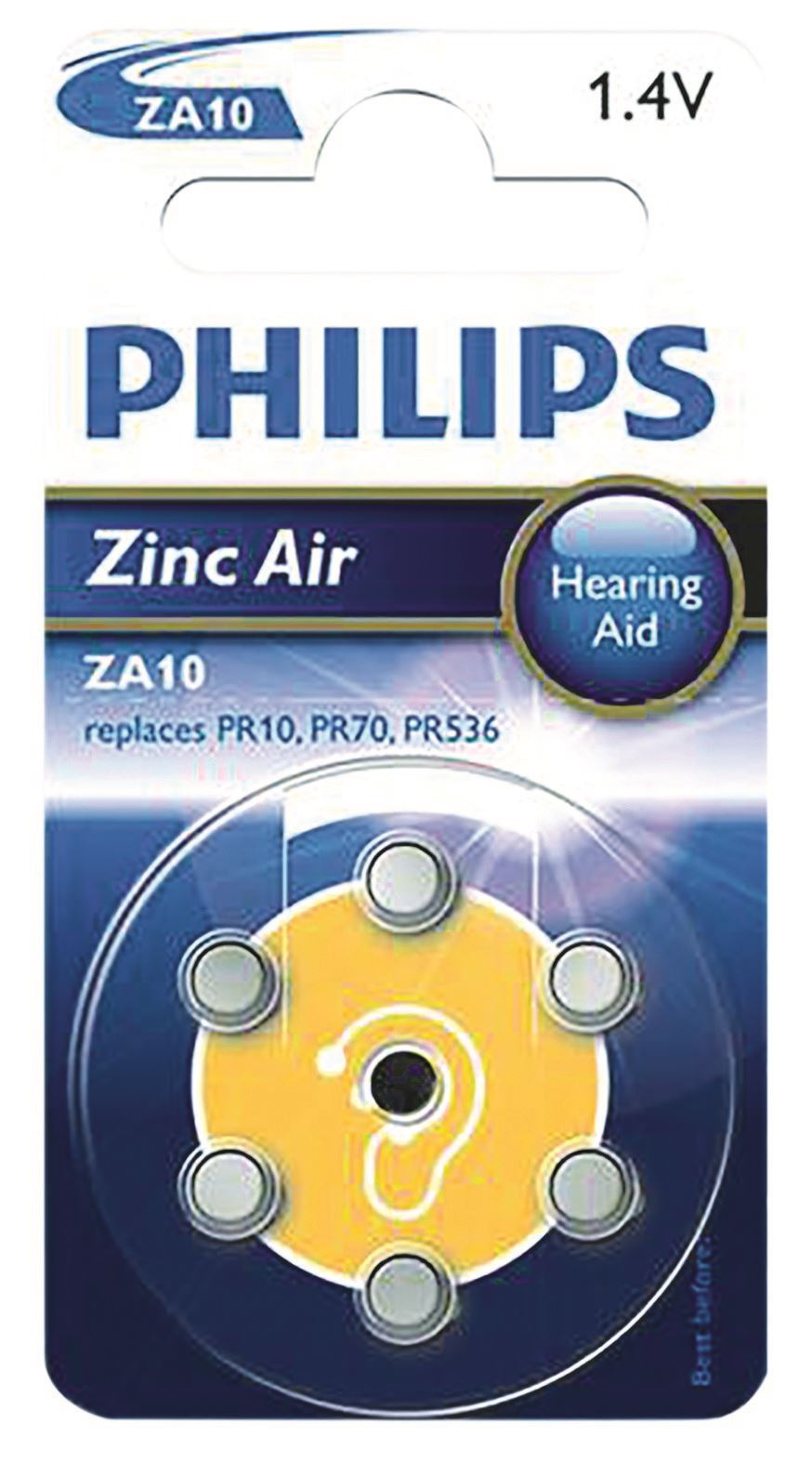 Philips Hearing Aid Battery 6 Pack (Type ZA10) eBay