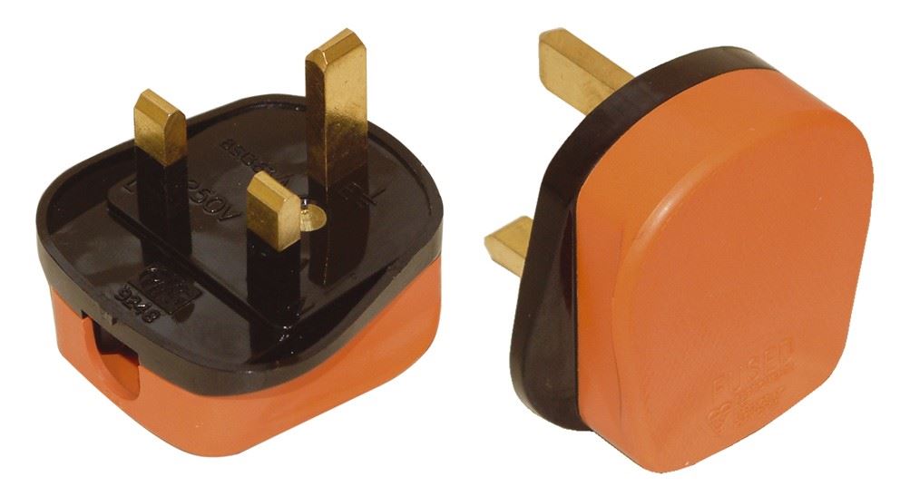 Eagle Impact Resistant 3 Pin UK Plug Top (Colour Orange) - Picture 1 of 2