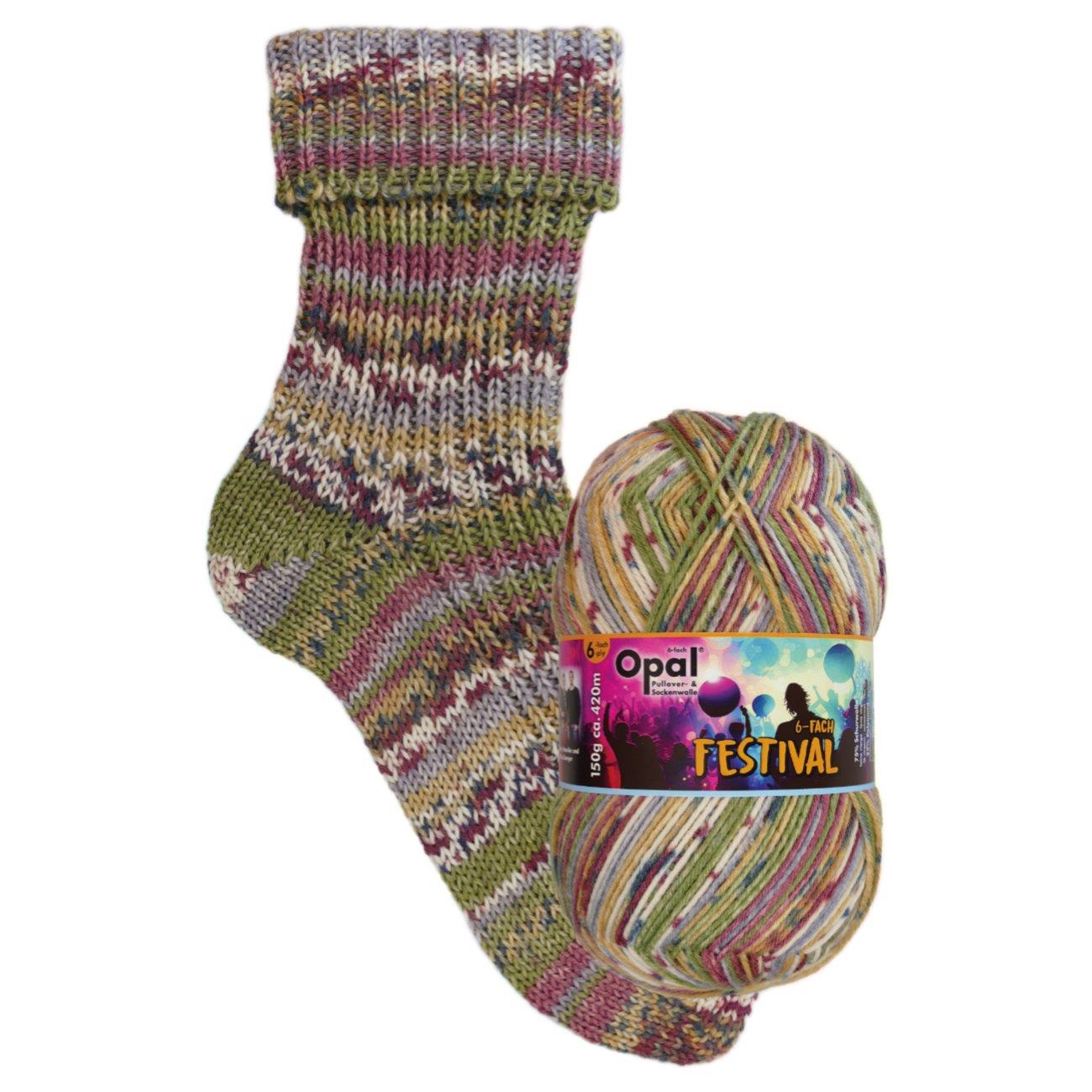 Opal "Festival" 6ply Sock Yarn 150g Knitting Wool - Full Range - Picture 9 of 9