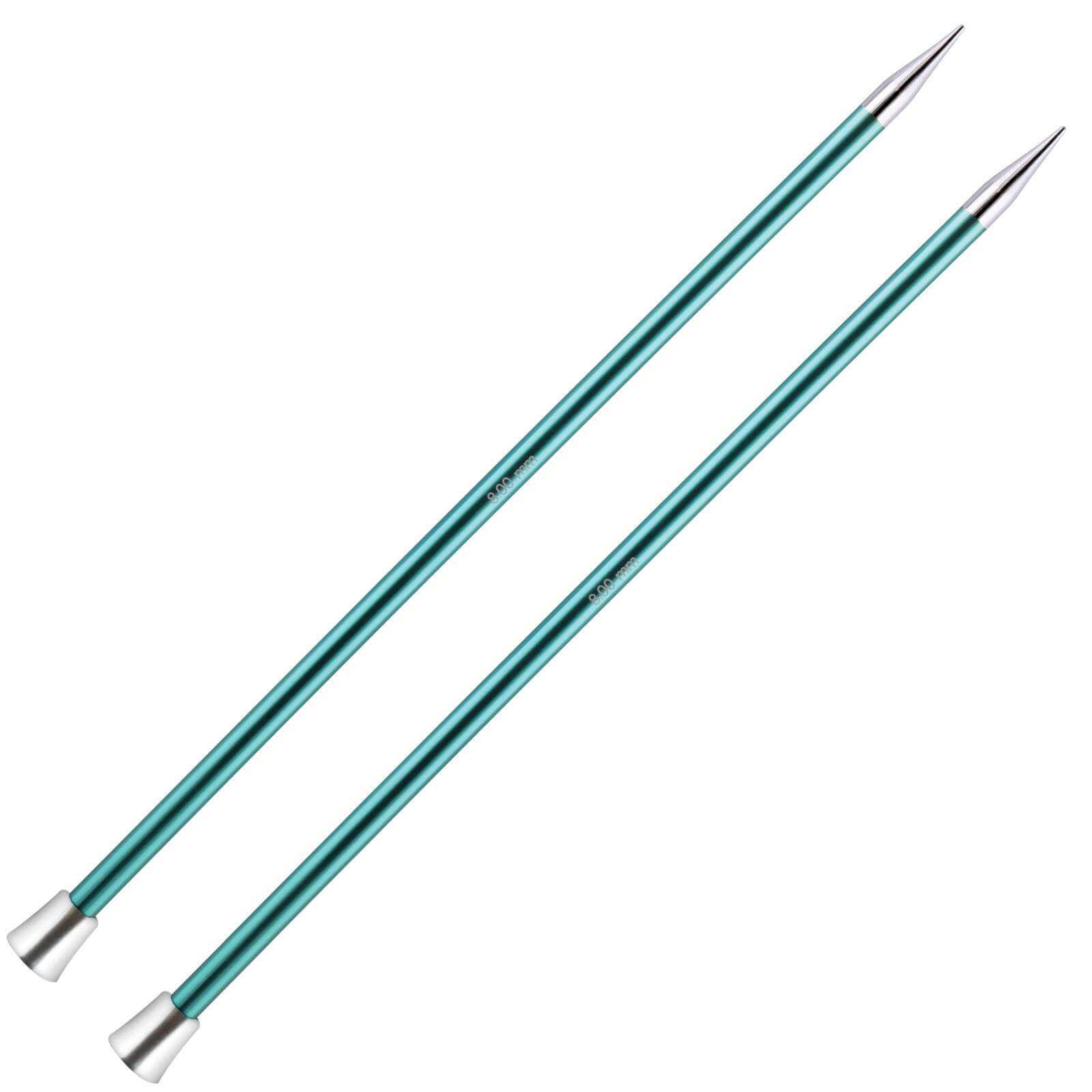 KnitPro Zing Metal 25cm 10" / 30cm 12" Straight Single Pointed Knitting Needles - Picture 17 of 20