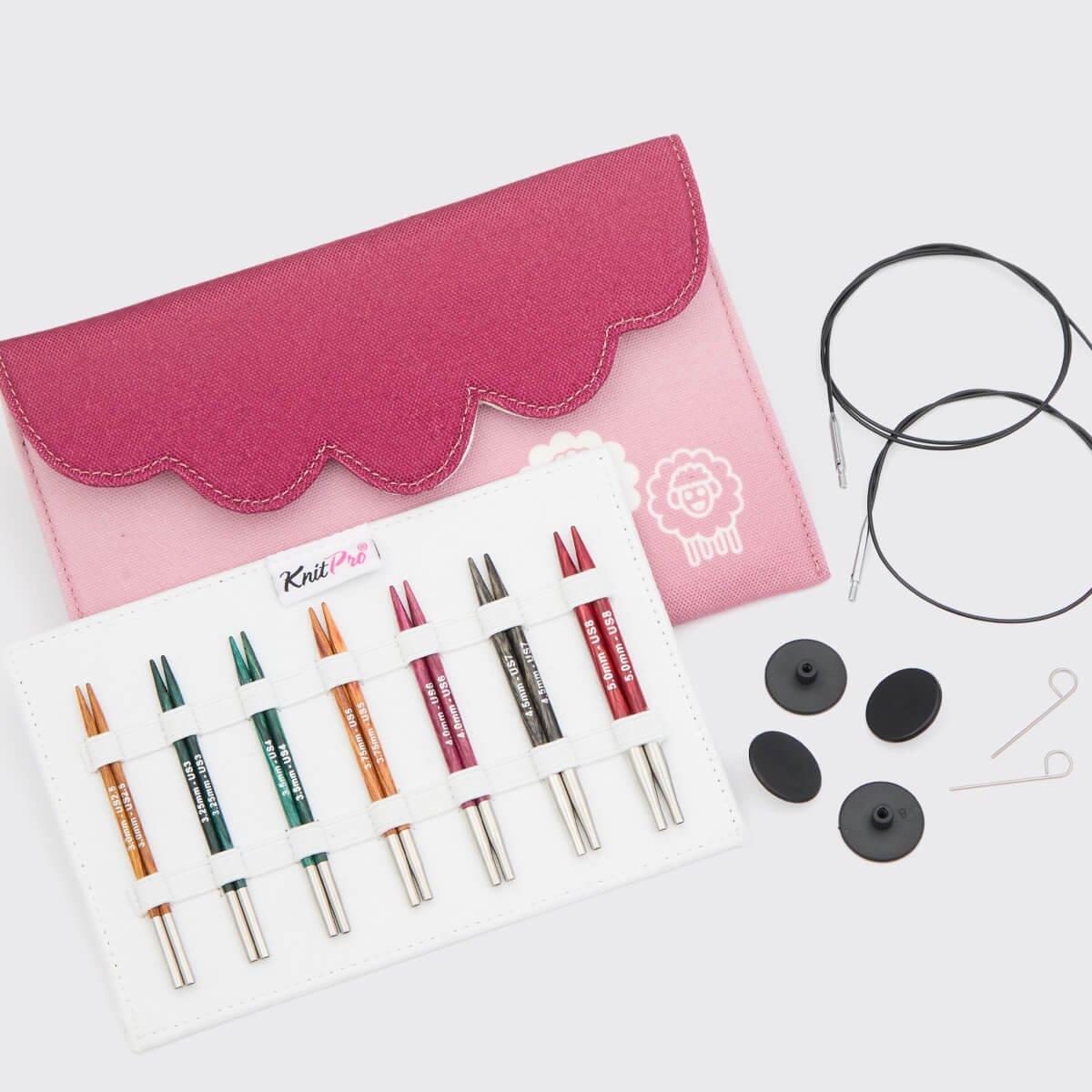 KnitPro Dreamz Wood Midi Interchangeable Knitting Needle Set - Picture 2 of 6