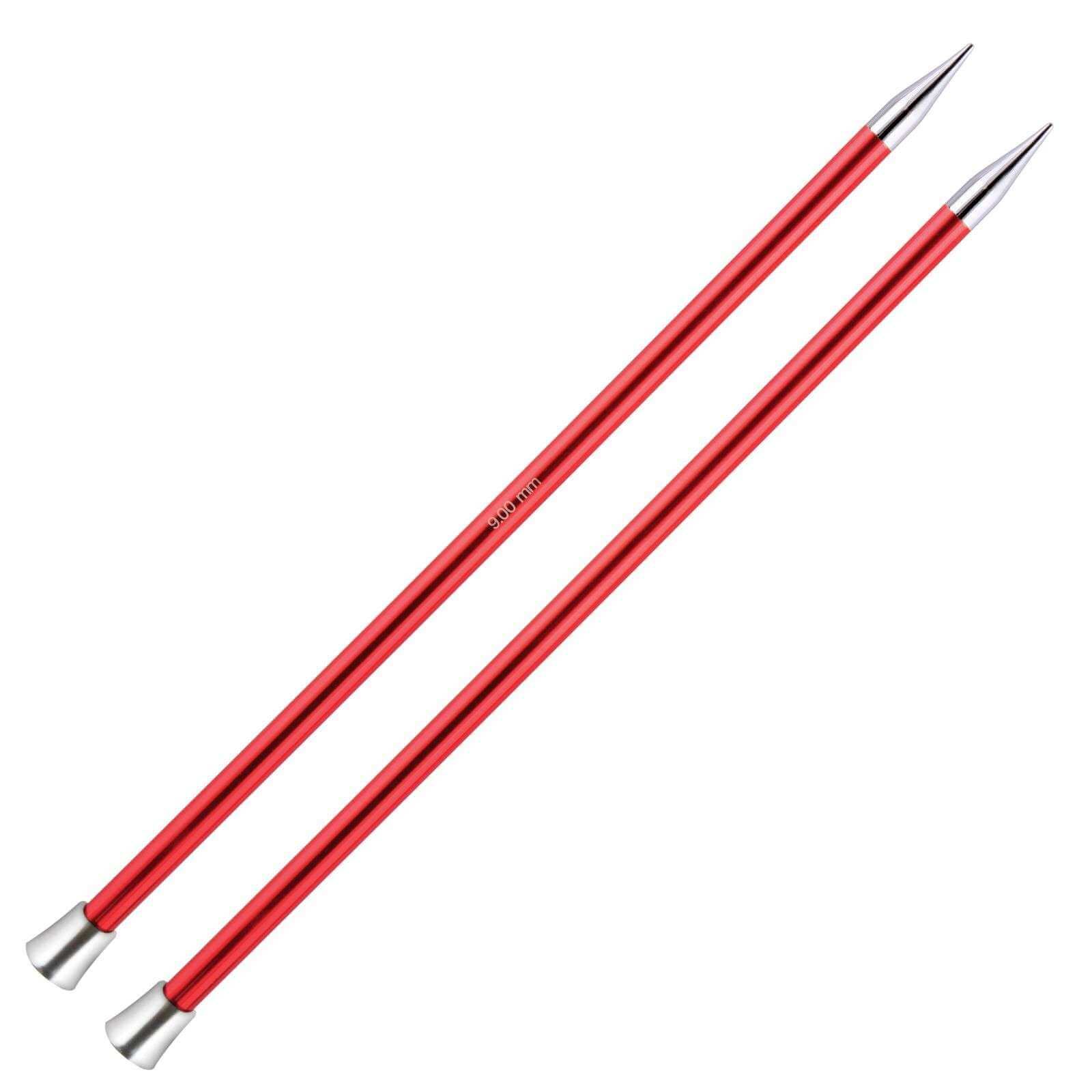 KnitPro Zing Metal 25cm 10" / 30cm 12" Straight Single Pointed Knitting Needles - Picture 18 of 20