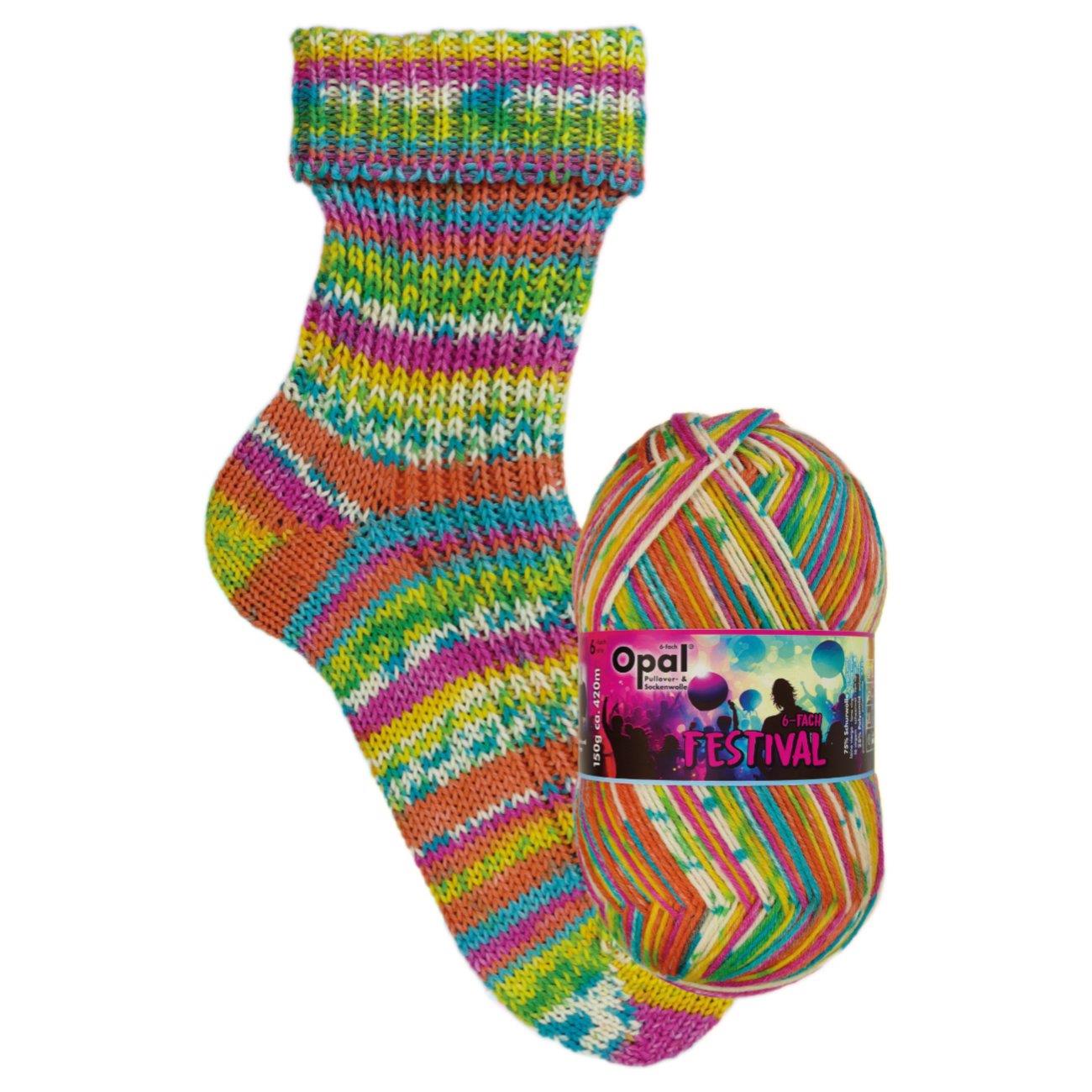 Opal "Festival" 6ply Sock Yarn 150g Knitting Wool - Full Range - Picture 4 of 9