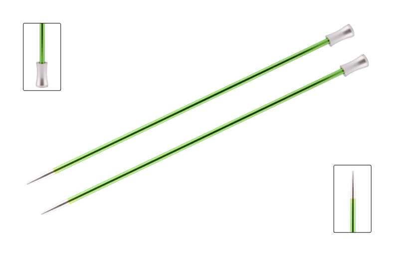 KnitPro Zing Metal 25cm 10" / 30cm 12" Straight Single Pointed Knitting Needles - Picture 8 of 20