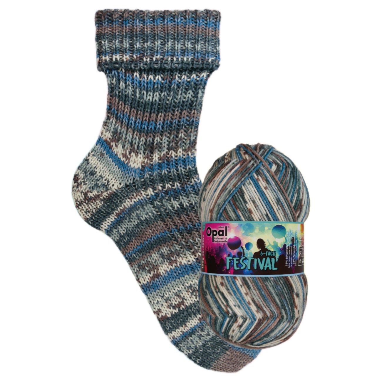 Opal "Festival" 6ply Sock Yarn 150g Knitting Wool - Full Range - Picture 3 of 9