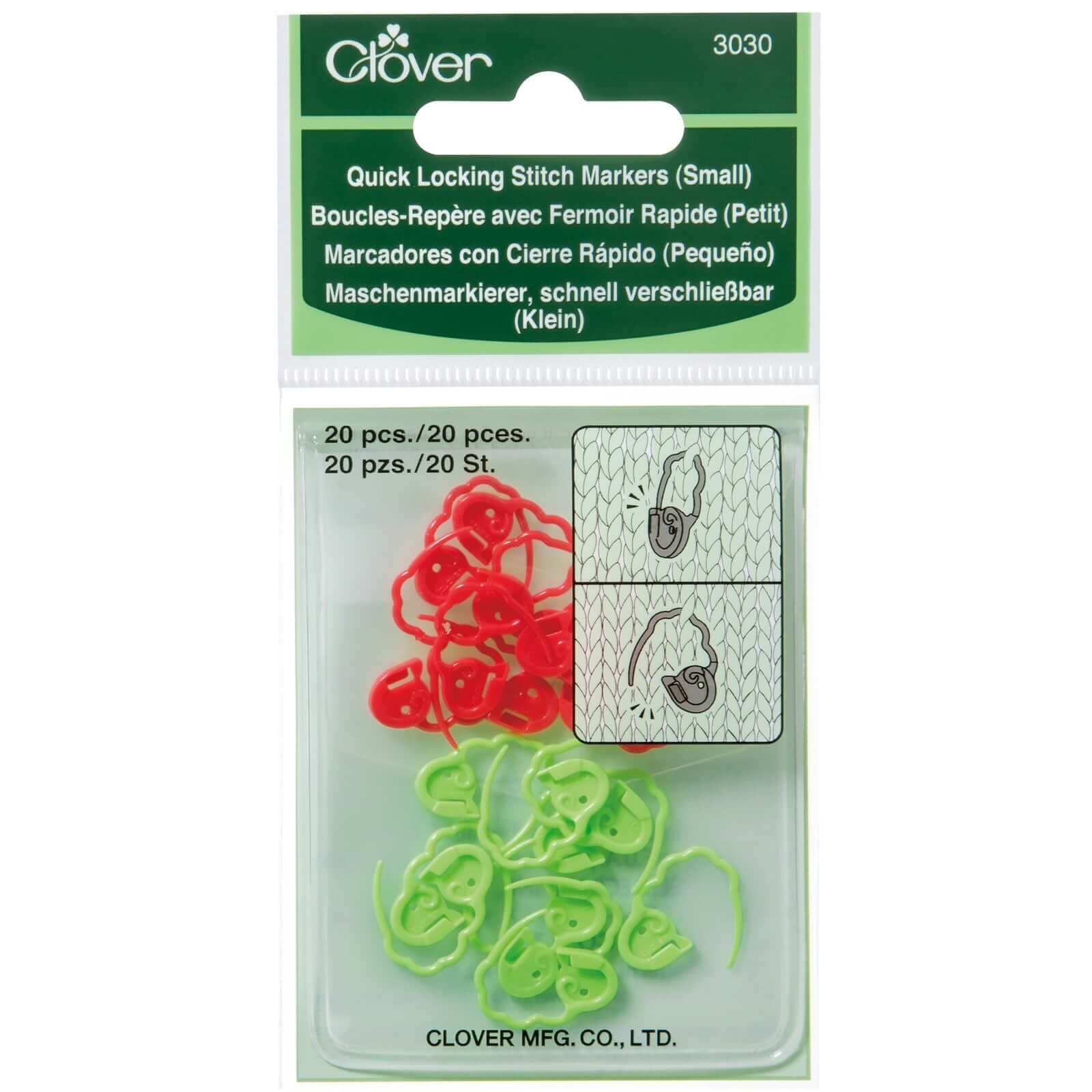 Clover Quick Locking Stitch Markers for Knitting - Choice of Sizes - Picture 2 of 7