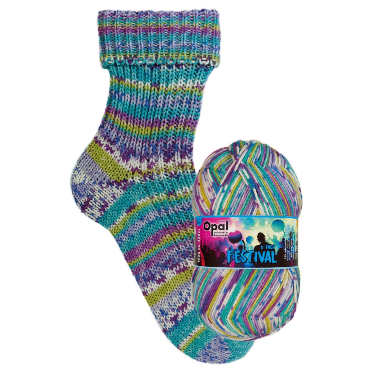 Opal "Festival" 6ply Sock Yarn 150g Knitting Wool - Full Range - Picture 5 of 9