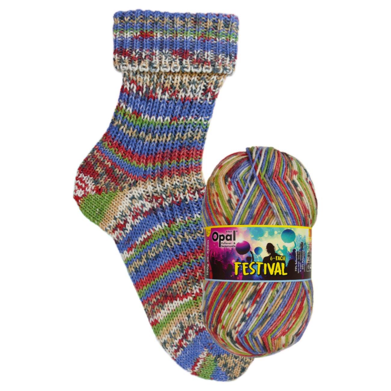 Opal "Festival" 6ply Sock Yarn 150g Knitting Wool - Full Range - Picture 2 of 9