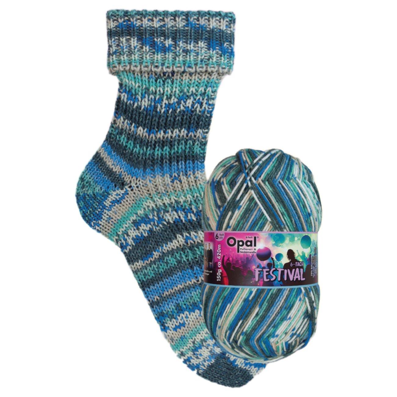 Opal "Festival" 6ply Sock Yarn 150g Knitting Wool - Full Range - Picture 8 of 9