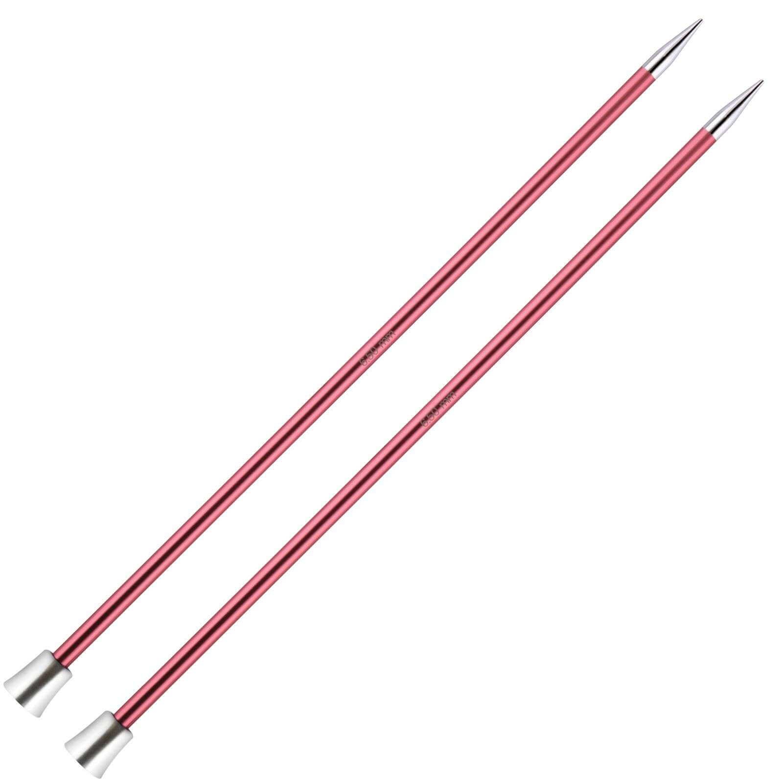 KnitPro Zing Metal 25cm 10" / 30cm 12" Straight Single Pointed Knitting Needles - Picture 15 of 20