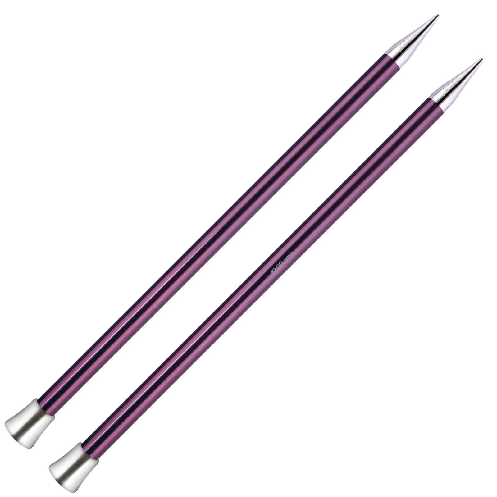KnitPro Zing Metal 25cm 10" / 30cm 12" Straight Single Pointed Knitting Needles - Picture 20 of 20