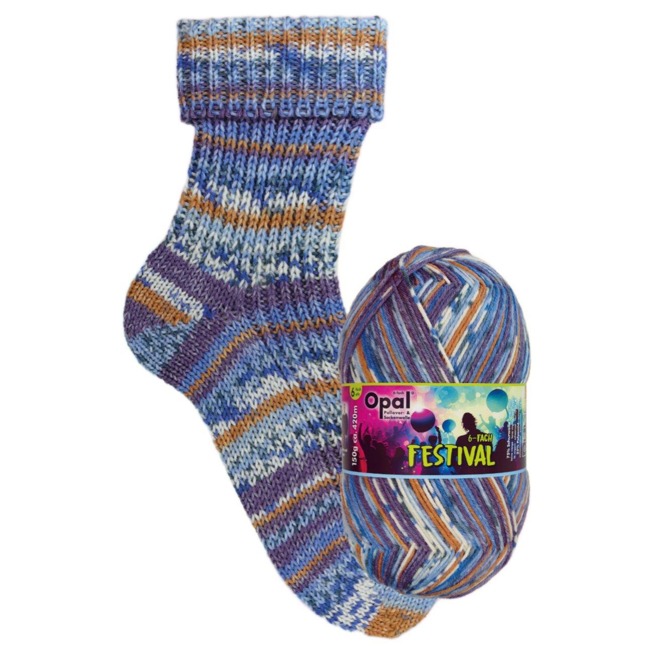 Opal "Festival" 6ply Sock Yarn 150g Knitting Wool - Full Range - Picture 6 of 9