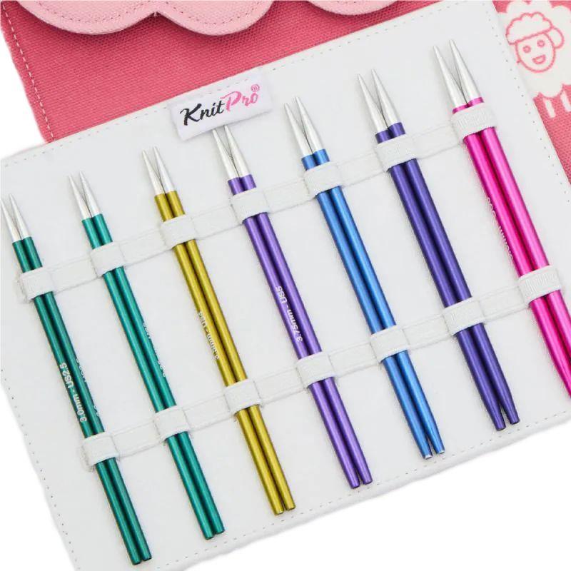 KnitPro Zing Aluminium Midi Interchangeable Circular Knitting Needle Set 5" / 4" - Picture 2 of 7