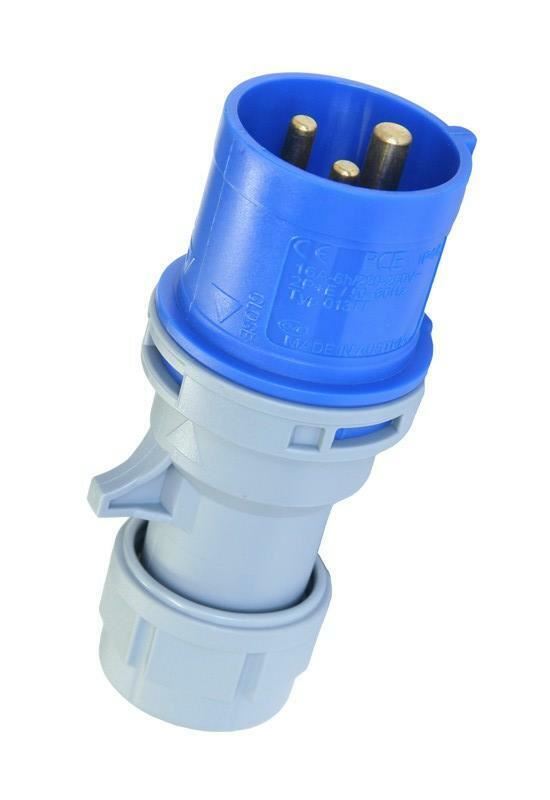 2 16Amp PCE Plug Ceeform Male 16 A IP44 230v 240v Blue Trailing 16 Amp Hook up - Picture 4 of 11